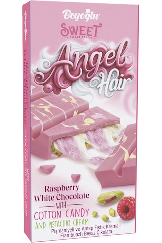 Angel Hair Pişmaniye Ve Antep Fıstık Dolgulu Frambuazlı Çikolata 170 Gr.