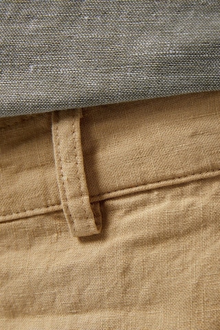 Lacoste Men's Slim Fit Linen Bermuda Shorts Beige Erkek Dar Kesim Keten Şort Bej