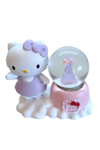 9cmx8cm Ebat Pilli Işıklı Dekoratif Kar Küre Pembe