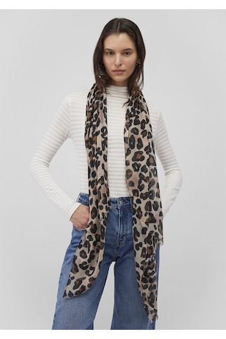 Mavi - Leopar Desenli Atkı 1912871-85397 Kahverengi