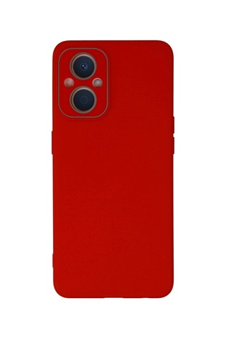 Oppo Reno 7 Lite Kılıf Lansman Glass Kapak - Kırmızı Renkli