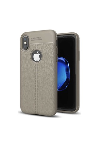 Apple Uyumlu iPhone X Kılıf Zore Niss Silikon Kapak Gri