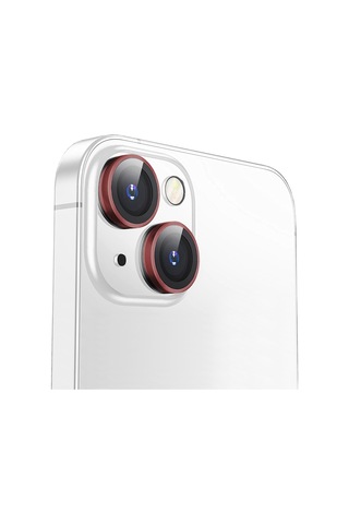 Buff Apple Uyumlu iPhone 15 / 15 Plus Kamera Metal Lens Koruyucu Bordo