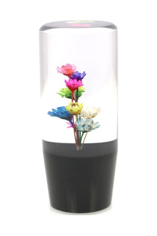 Wezone Otomatik Araba Vites Kolu Dekoru - M12x1.25 Dişli, Reçine Malzeme, Rastgele Çiçek Desenli, 203g Ağırlık