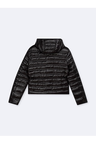 LTB Regular Fit Şişme Kapüşonlu Siyah Mont