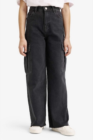 Defacto Kız Çocuk Wide Leg Kargo Geniş Paça Jean Pantolon E7323a825aunm36 Antrasit