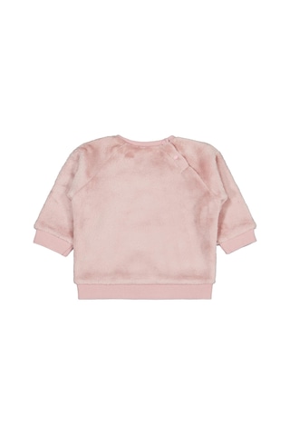 Civil Baby Fiyonk Meow Nakışlı 6-18 Ay Sweatshirt - Lila Soft Gül Kurusu