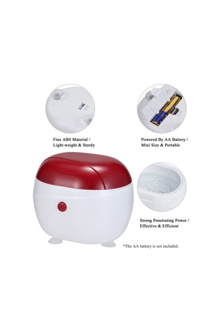 Gajeena Portatif Ultrasonik Temizleyici - Gümüş, Bilezik, Saat, Cam Temizliği - Abs Malzeme - Aa Pil Dahil Değil