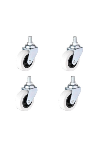 4 Adet Hts Döner 3/8 Vidalı Mobilya Tekeri Çap : 52 Mm Kod : 322