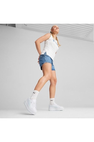 Puma Karmen L 384615 17 Kadın Sneaker Ayakkabı Beyaz A. Yeşil 36-40 001