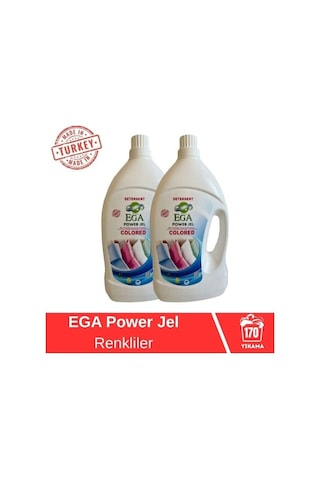 Ega Kimya Power Jel Renkli Sıvı Yıkama Deterjanı 2 x 3900 ML