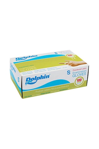 Dolphin Pudralı Lateks Eldiven Beyaz 5 x 100'lü