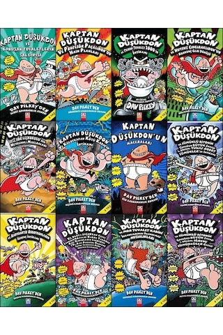Kaptan Düşükdon Düşük Don ve Maceraları 12 Kitap Set - Dav Pilkey Kaptan Düşükdon Düşük Don ve Maceraları 12 Kitap Set - Dav Pilkey