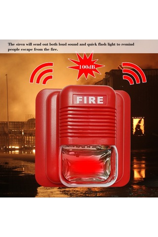 Padalink Fa-01 Yangın Alarm Sireni: 100db Ses Ve Işık Uyarısı, Dc 9-24v, Abs Malzeme, Ofis/market/ Otel Uygun