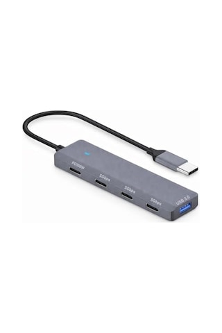 Usb-c 3.0 Hub Çoklayıcı Type-c Extender 5gbps Hızlı Veri Aktarım Pd 100w Şarj Destekli Usb Çoklayıcı Adaptör Laptop Tablet Telefon İçin Usb 3.0 Çoklu Port Dönüştürücü Ads-311 Acı Kahverengi