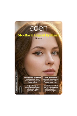 Aden Me-racle Liquid Eyeliner - Likit Eyeliner 02 Brown Kahverengi Diğer