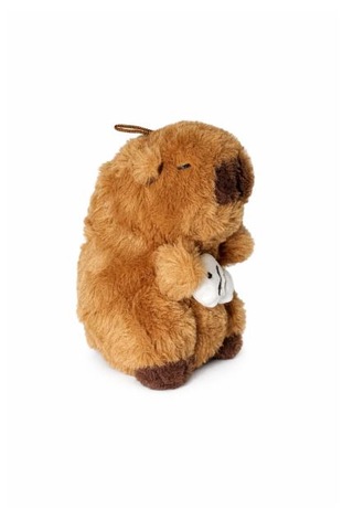 17cm Balıklı Capybara Pelüş Kahverengi