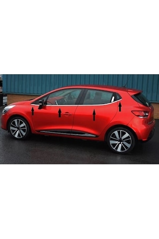 Renault Clio 4 Hb Krom Cam Çıtası 8 Parça 2012 ve Üzeri (00) (ŞüsCarOto Aksesuar)