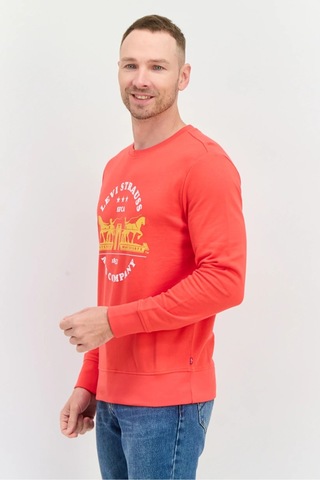 Levi's Graphic Erkek Bisiklet Yaka Sweatshirt Kırmızı