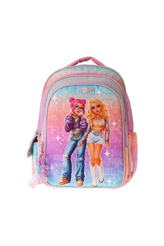 Wow Generation Kız Çocuk Star Desenli Pembe - Mor İlkokul Ve Günlük Sırt Çantası Üç Bölmeli - W6033 Çok Renkli