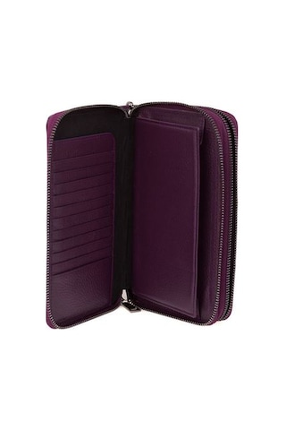 Bilik Deri Mor Rölax Deri Unisex Portföy & Clutch Çanta Ar P-715 Acı Kahverengi
