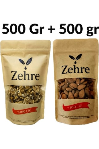 Büyük Boy Ikili - Çiğ Badem Içi 500 Gr + Ceviz Içi 500 Gr 1 KG Büyük Boy Ikili - Çiğ Badem Içi 500 Gr + Ceviz Içi 500 Gr 1 KG