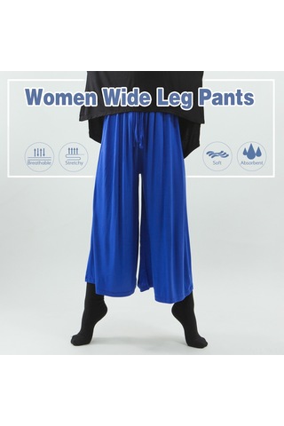 Teltree Kadın Dans Antrenman Pantolonu - Geniş Paça, Esnek Bel, Yumuşak Polyester, 92cm Uzunluk, Yeşil Yeşil K1743 Koyu Yeşil