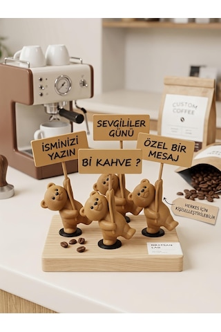 Kişiselleştirilebilir Ayıcık Figürlü Dekoratif Obje Diğer