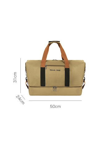 Sones Set Trolley Kısa Seyahat Çantası Islak Ve Kuru Ayırma Büyük Kapasiteli Depolama Paketi Bej
