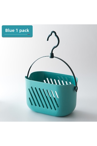 Yunboo Mutfak/banyo Duvarlı Plastik Depolama Sepeti - Çeşitli Eşyaları Saklamak İçin Pratik Ve Dayanıklı Mavi Mavi