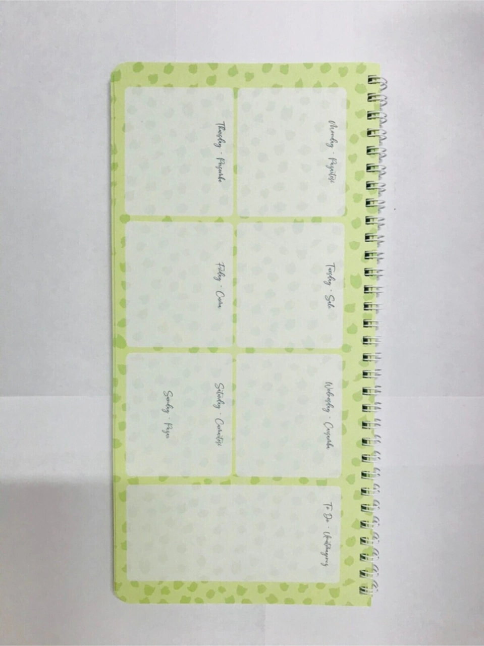 Plan The Week Spiralli Haftalık Planlayıcı Yeşil Diğer