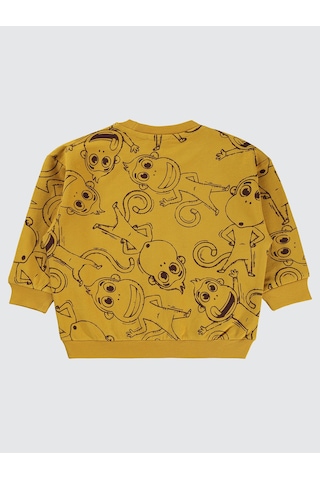 Kukuli Erkek Çocuk Sweatshirt 2-5 Yaş Hardal Hardal