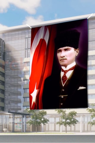 Atatürk Portre 150X225CM Raşel Kumaş Dijital Baskı Bayrak