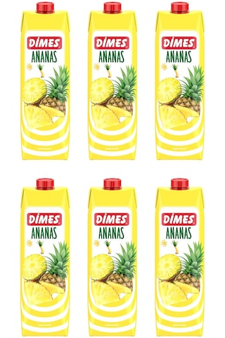 Dimes Ananas Aromalı İçecek İçecek 1 Lt X 6 Adet