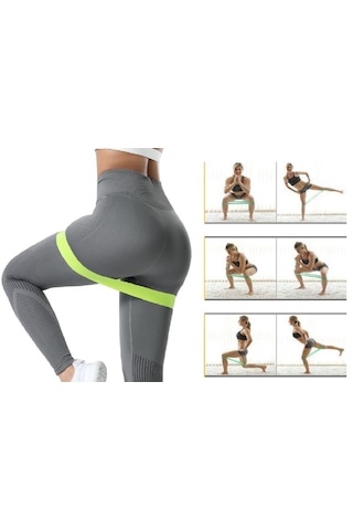 60 Cm Pilates Jimnastik Egzersiz Yoga Direnç Bandı Yeşil-haf...