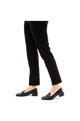 Tamer Tanca Kadın Hakiki Deri Siyah Rugan Loafer Ayakkabı 923 442 Bn Ayk Sk22/23 Sıyah Krsk Rgn Siyah