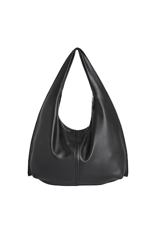 Adelina Bags Siyah Salaş Büyük Boy Yumuşak Dokulu Shopper Kol Ve Omuz Çantası Siyah