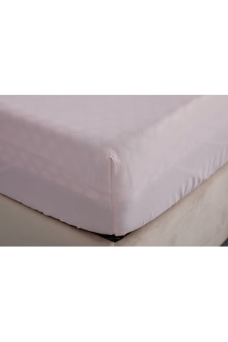 Colourful Fitted Çarşaf Çift King Size - Pudra