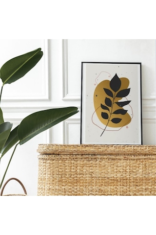 3'lü Gold Botanik Desen Foreks Tablo
