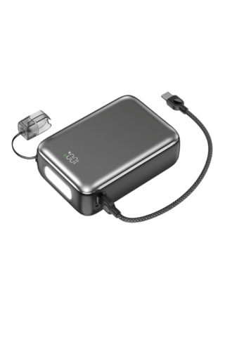 Shaza Nexa Serisi 20.000 Mah Kendinden Kablolu Powerbank - Gri