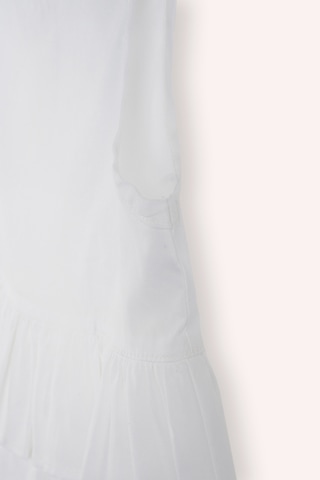 Kız Bebek Düğme Detaylı Fırfırlı Beyaz Bluz 7274476
