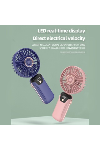 Kosona Sl608 Kol Lüftücüsü: 5 Seviye Rüzgar, Led Ekran, Pilli, Katlanabilir, Telefon Tutucu, Düşük Gürültü, Pembe
