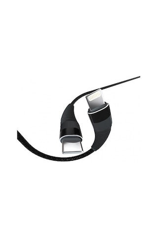 Pdateknoloji Apple Uyumlu iPhone Lightning 5a 100 W Örgülü Hızlı Şarj Ve Data Kablosu 1 Metre Siyah Szc-01