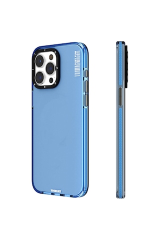 Apple Uyumlu iPhone 15 Pro Max Kılıf Pürüzsüz Düz Arka Yüzey Youngkit Crystal Color Serisi Kapak