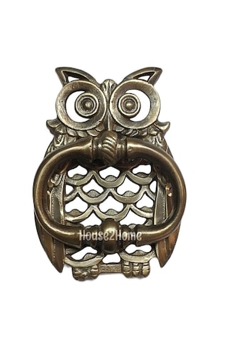 House2Home Pirinç Baykuş Kapı Tokmağı, Tak Tak