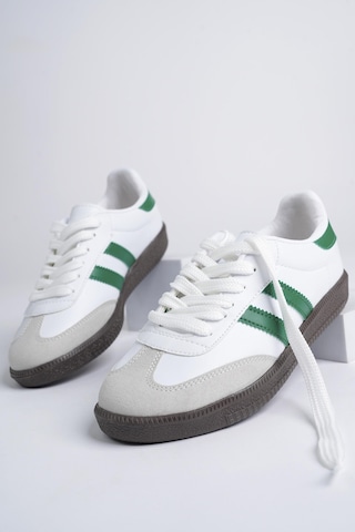 Muggo Gordon Unisex Ortopedik Günlük Garantili Bağcıklı Yürüyüş Koşu Sneaker Spor Ayakkabı Yeşil