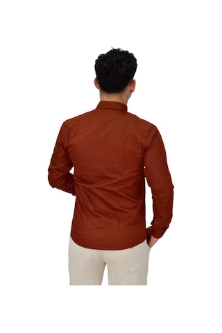 Erkek Spor Likralı Gömlek Bgl-st04343 kiremit