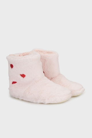 Lela Kalpli Yumuşak Dokulu Peluş Bayan Panduf 6722005 Pudra