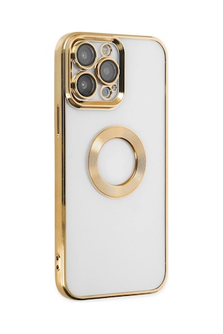 Apple Uyumlu iPhone 14 Pro Max Kılıf Slot Silikon Altın