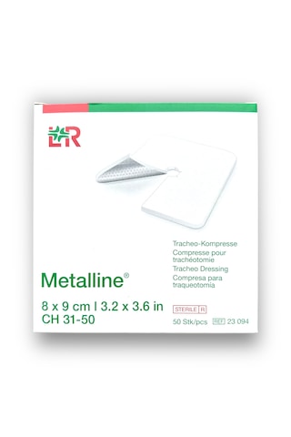 Metalline Steril Trakeostomi Kanül Pedi 8 X 9 Cm - 50 Adet